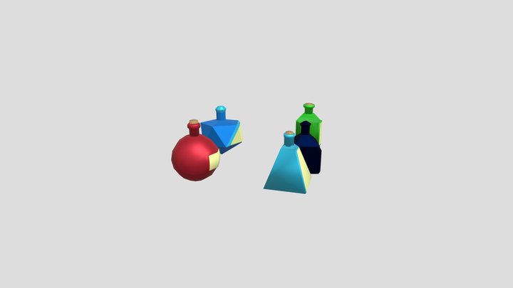 Frascos de vidro 3D Model