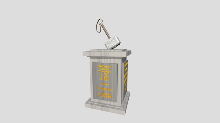 Thor Statue 3D Model