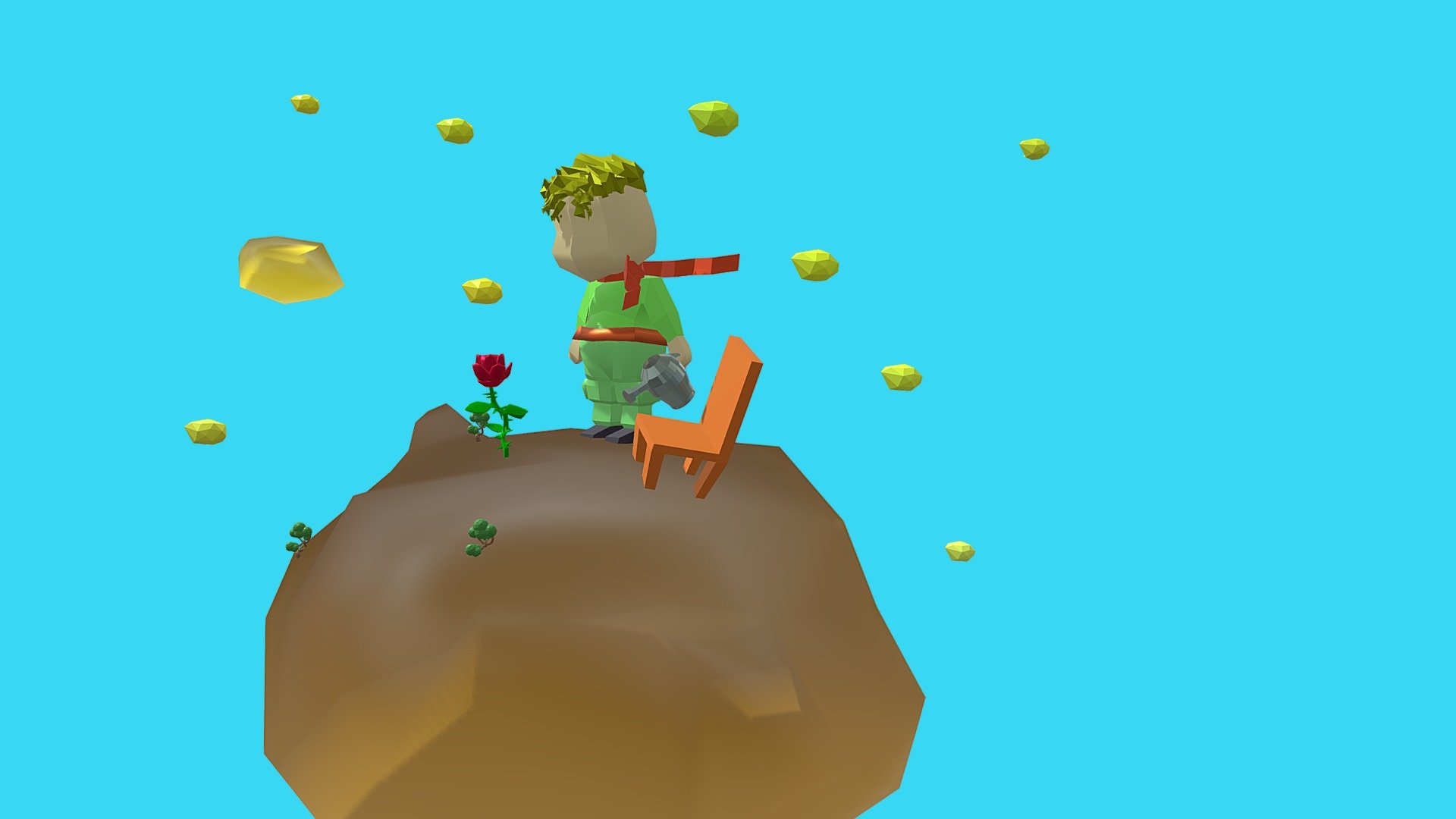 escena 3 el principito y la rosa