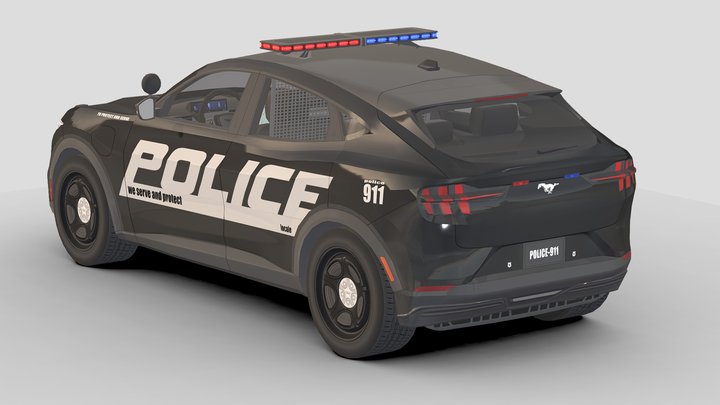 Police Car # 6 3D Model