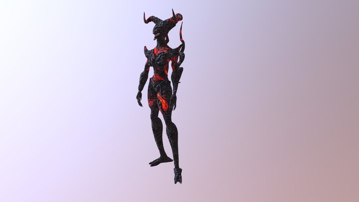 Hellgirl Idle 3D Model