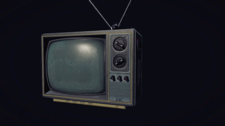 Vintage TV - Real time game asset 3D Model