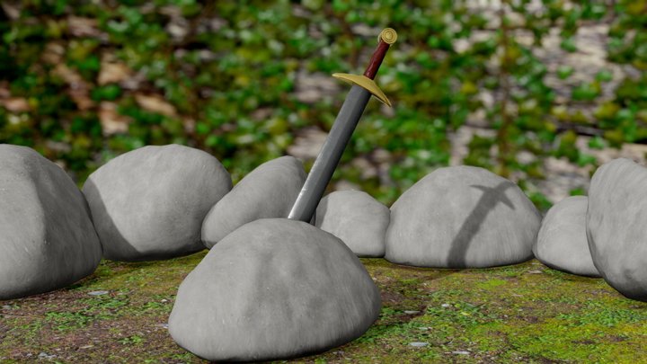 Sword in the stone 3D Model
