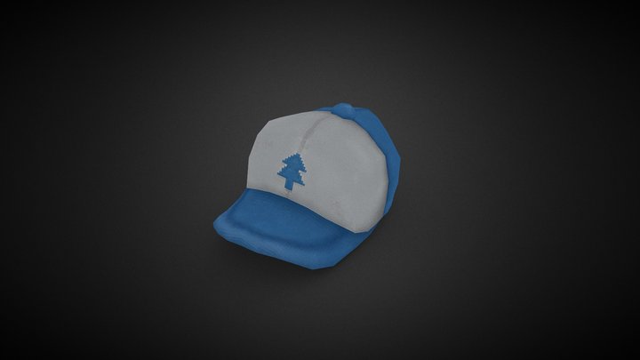 Low-poly Gravity Falls Dipper Hat – Modello 3D gratuito STL