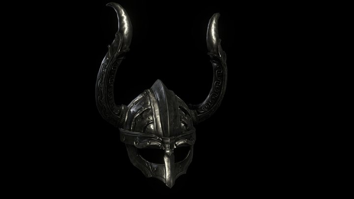 Viking helmet (game ready) 3D Model