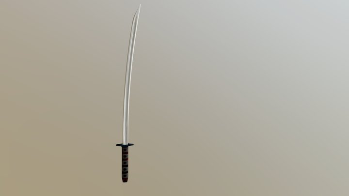 Sweep Katana Sword 3D Model