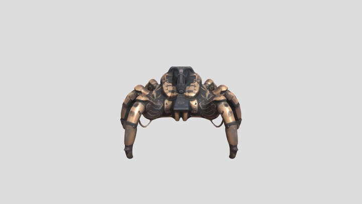 robotic spider with turret 3D Model