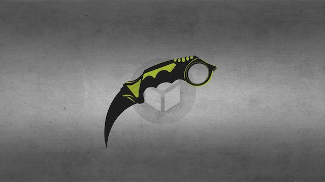 Karambit AcidGreen 3D Model