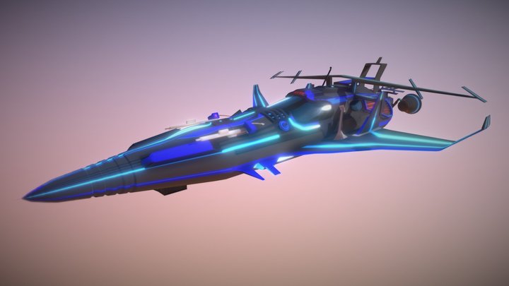 Nave espacial ultrassônica 3D Model