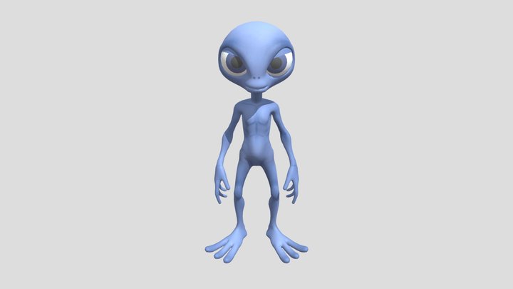 Stylized Cartoon Alien 3D Model 3D Model