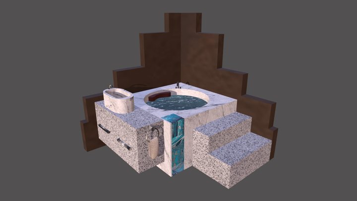 Jacuzzi minimalista 3D Model