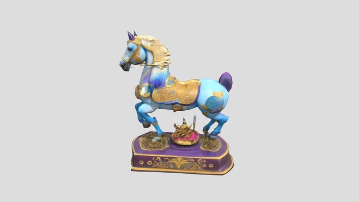 Majestic Carousel Horse 3D Model