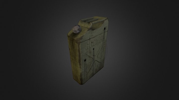 Jerrycan Rusted 3D Model