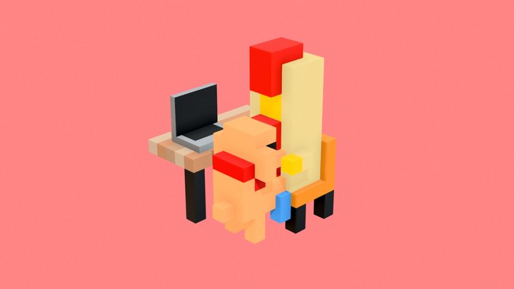 【★  熱  狗  人  與  炸🐶🔊雞  的  午  間  時  光  ★】 3D Model
