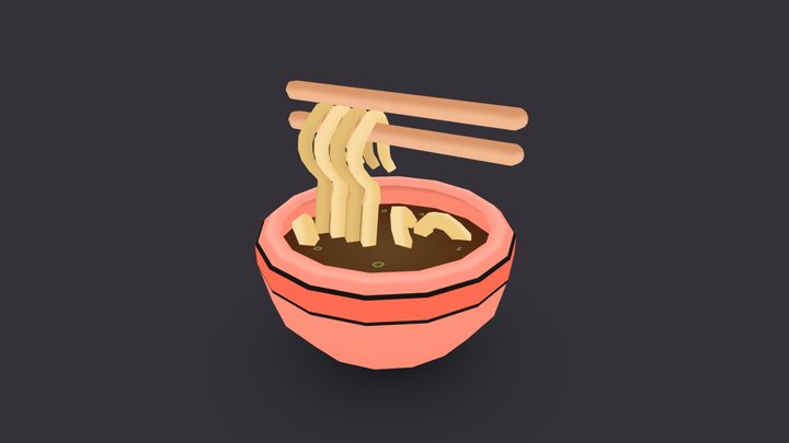 Bowl of Noodles 3D Model