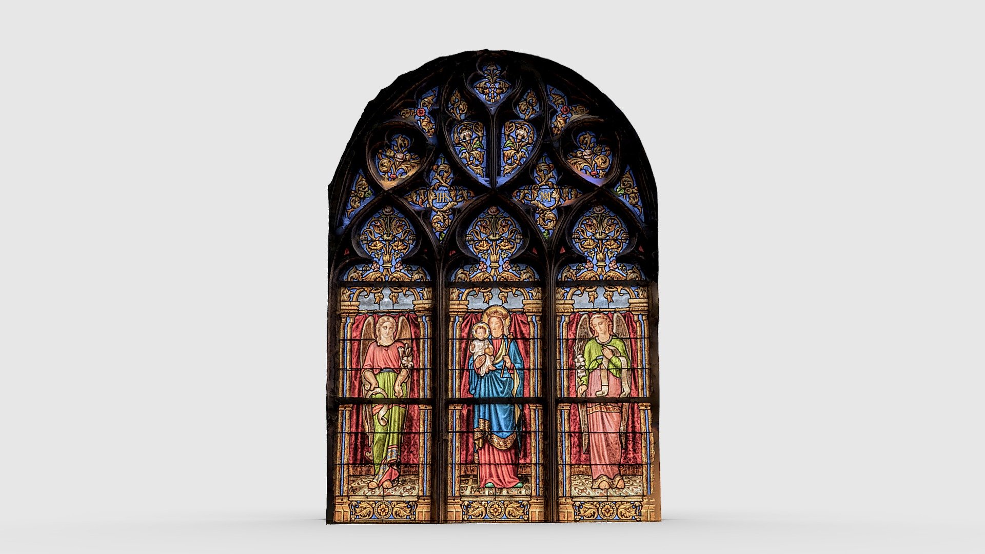 Vitrail de L’église Saint-Germain l’Auxerrois - Buy Royalty Free 3D ...