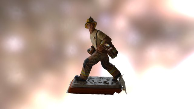 FireFighter Statue 3D Model