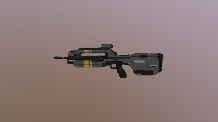 [Minecraft Halo] Battle Rifle H4 3D Model