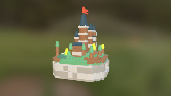 Medieval Castel LEGO Mini Scale 3D Model