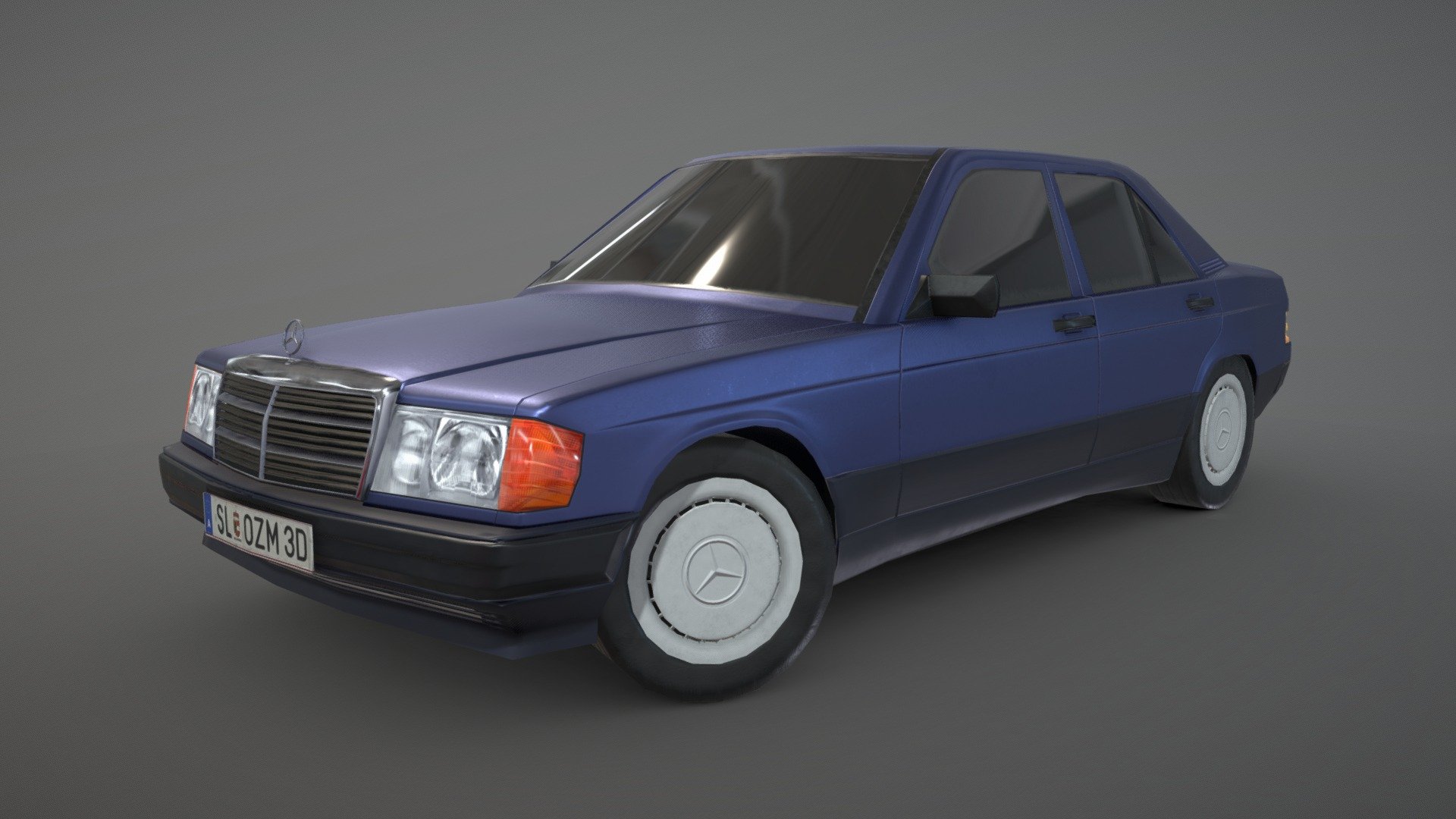 Mercedes Benz W201, 190E - 3D model by Mustafa Özkan (@moezkan) [0bfbbbf]