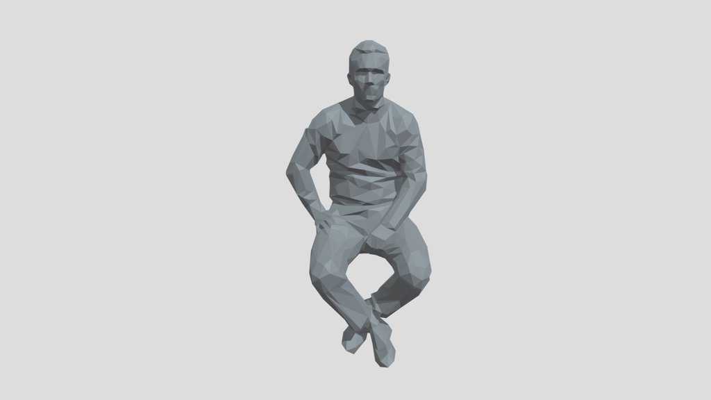 Lowpoly Male Sitting