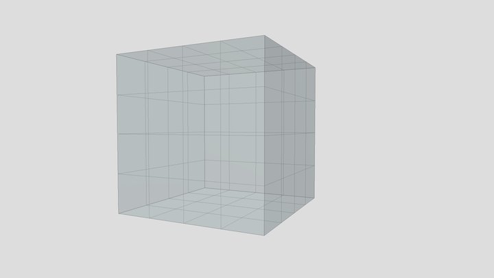盒子 分16格 3D Model