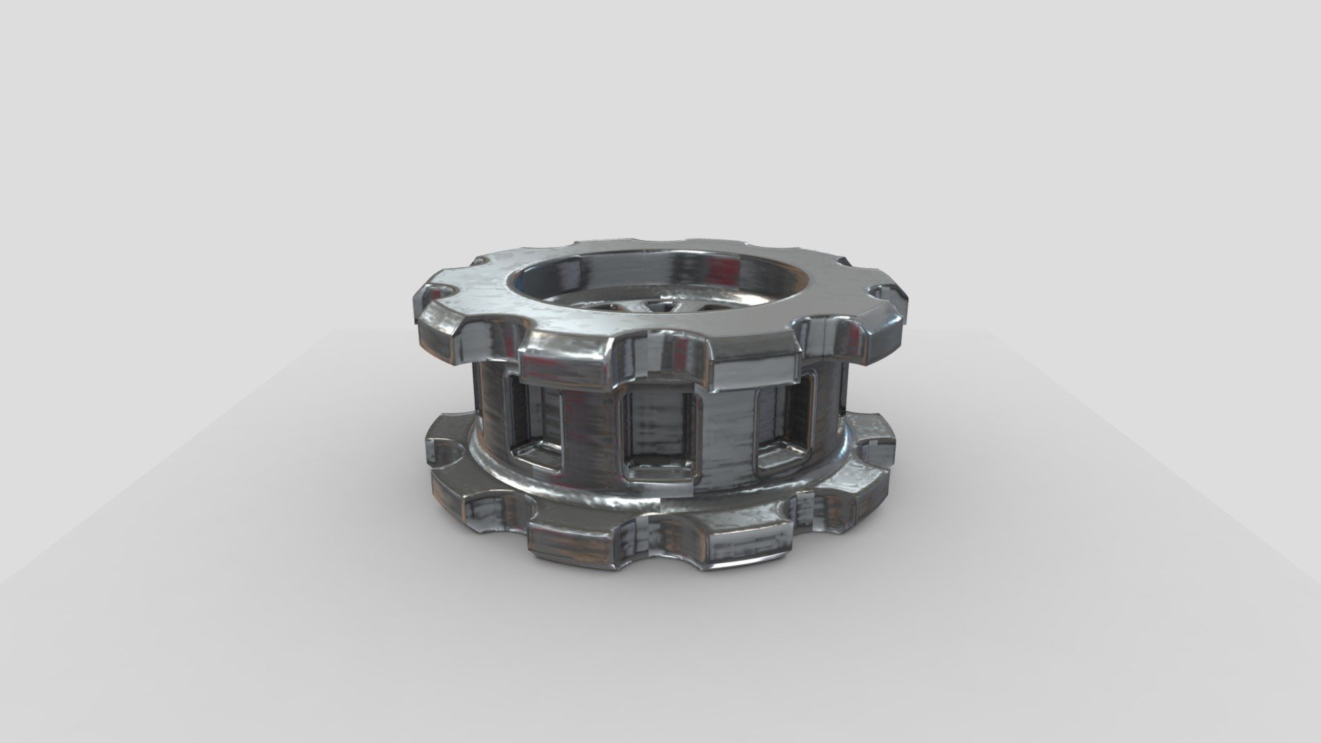 Chrome Cog - Download Free 3D model by Brendan George (@Brendan.George ...