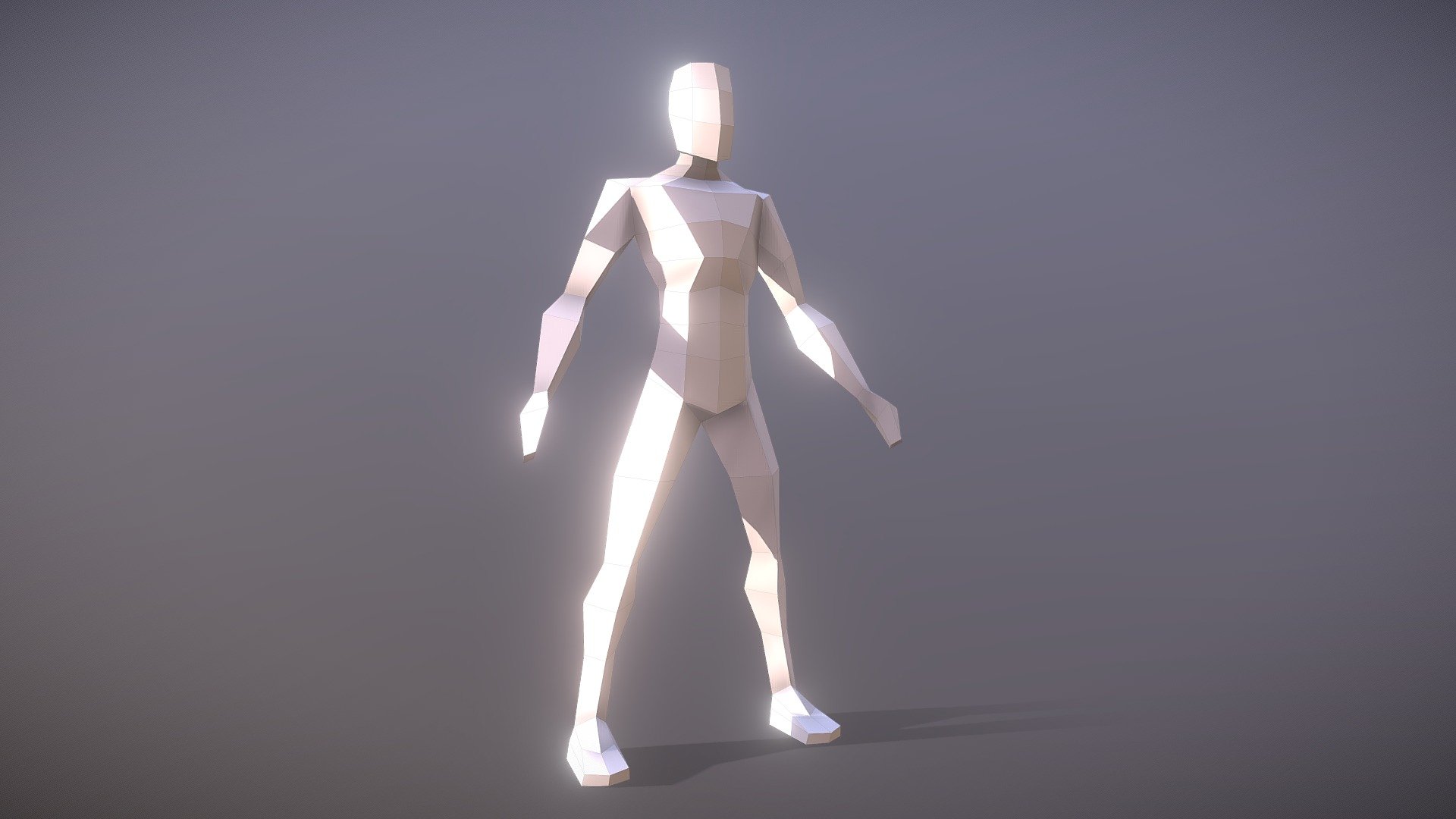 My First Low Poly Person : r/blender