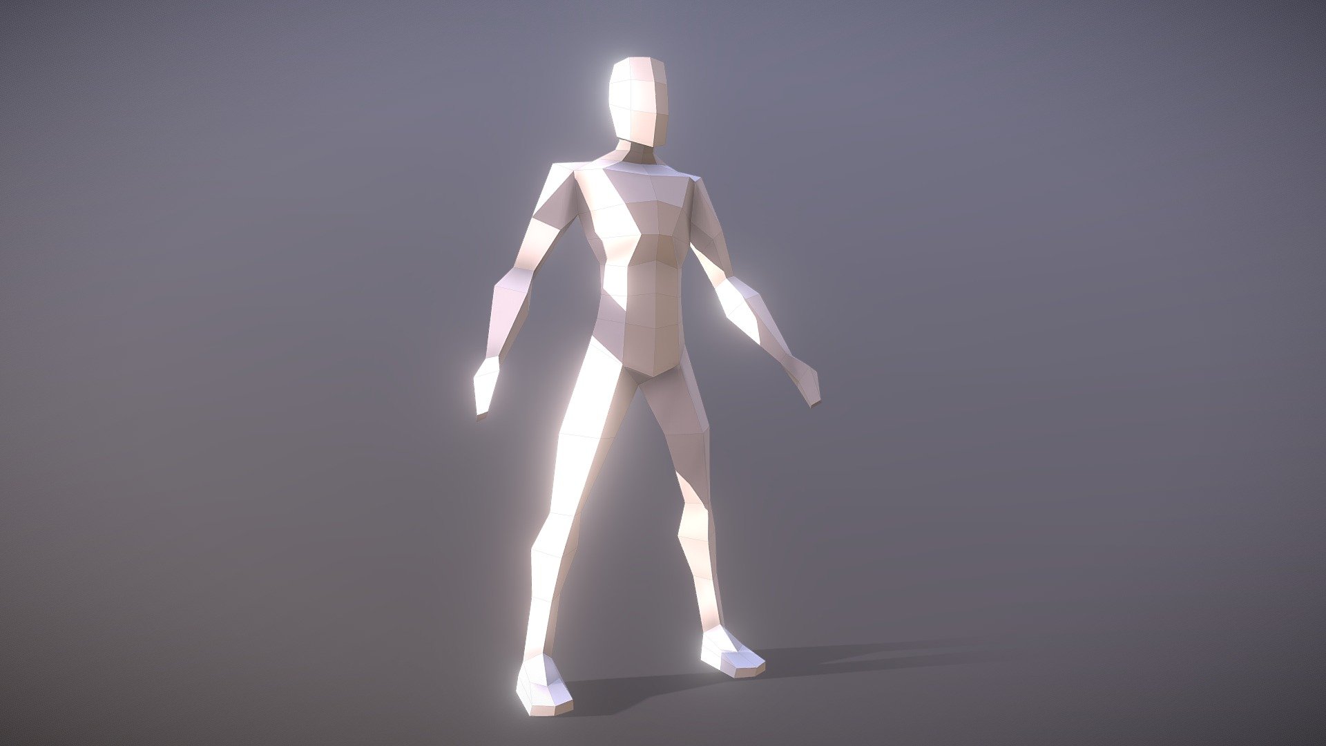 low poly human model blender free download