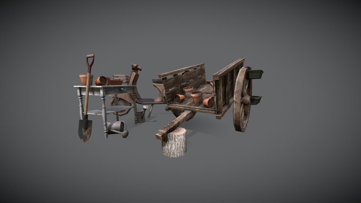 DAE 5 Finished props - Grandma's House 3D Model