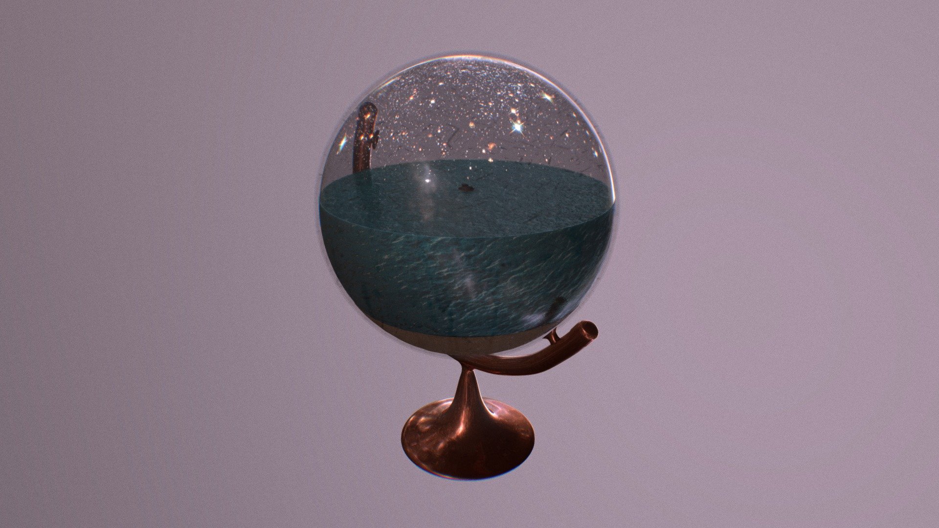 Boat on an ocean in a globe - HISWA 2022