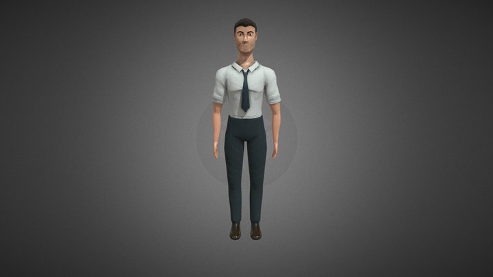 Character with idle animation 3D Model