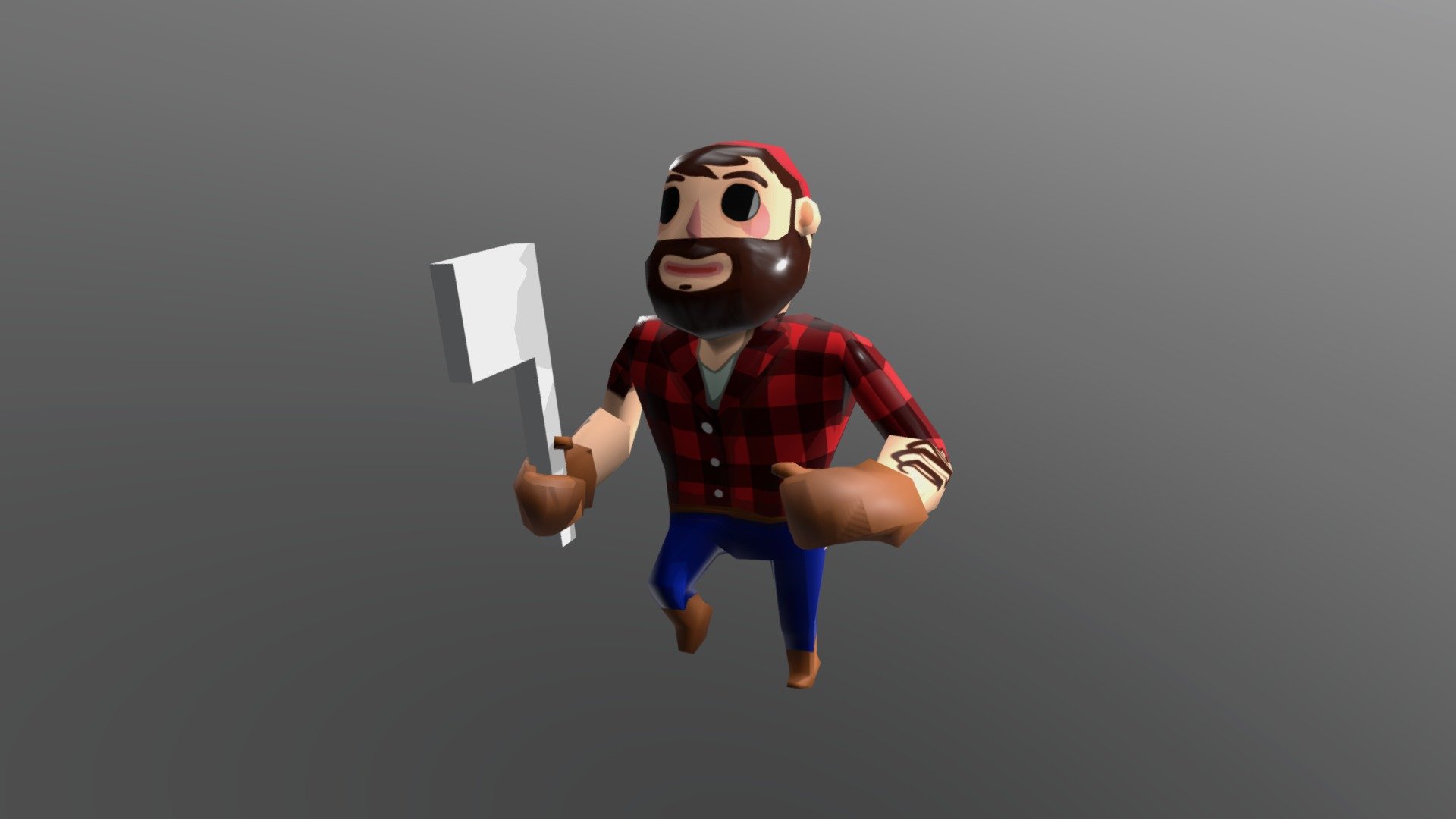 Very Low Poly Lumberjack