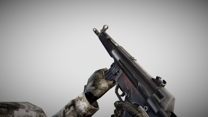 Modern firearms HK-MP5 3D Model