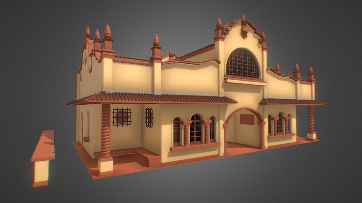 Train Station 3D Model