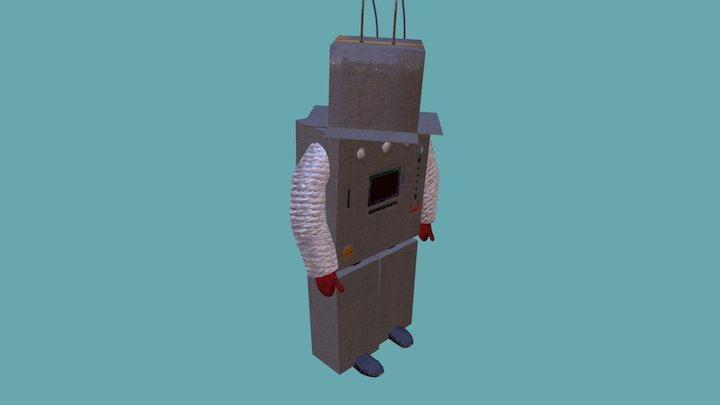 Cardboard Bot 3D Model
