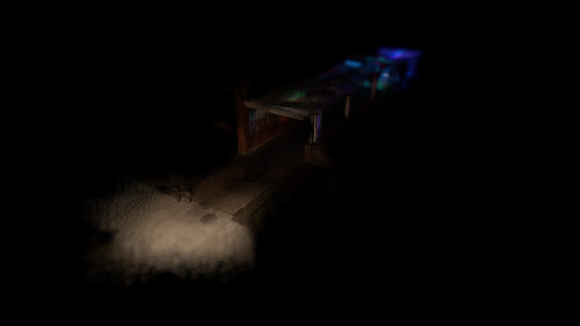 Entrance at night
