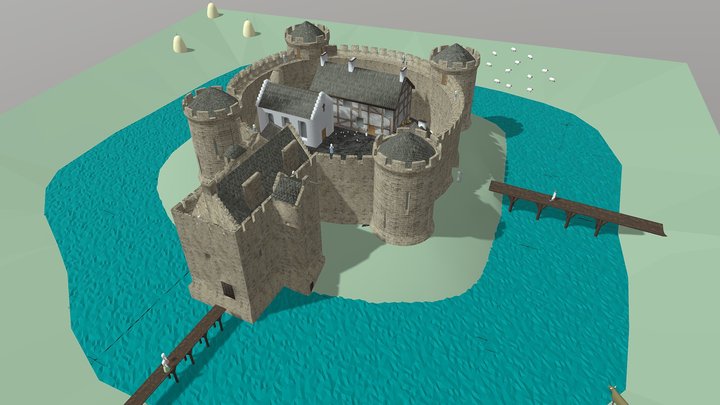 Rothesay Castle 1540 3D Model