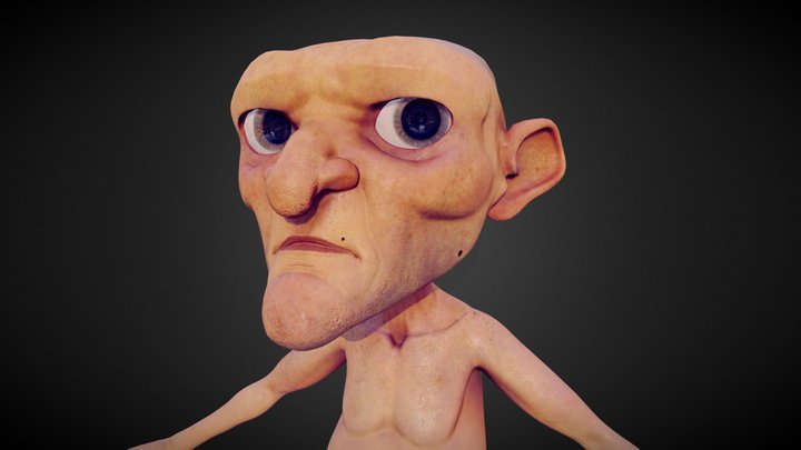 Old Man Skin Character TUTORIAL 3D Model