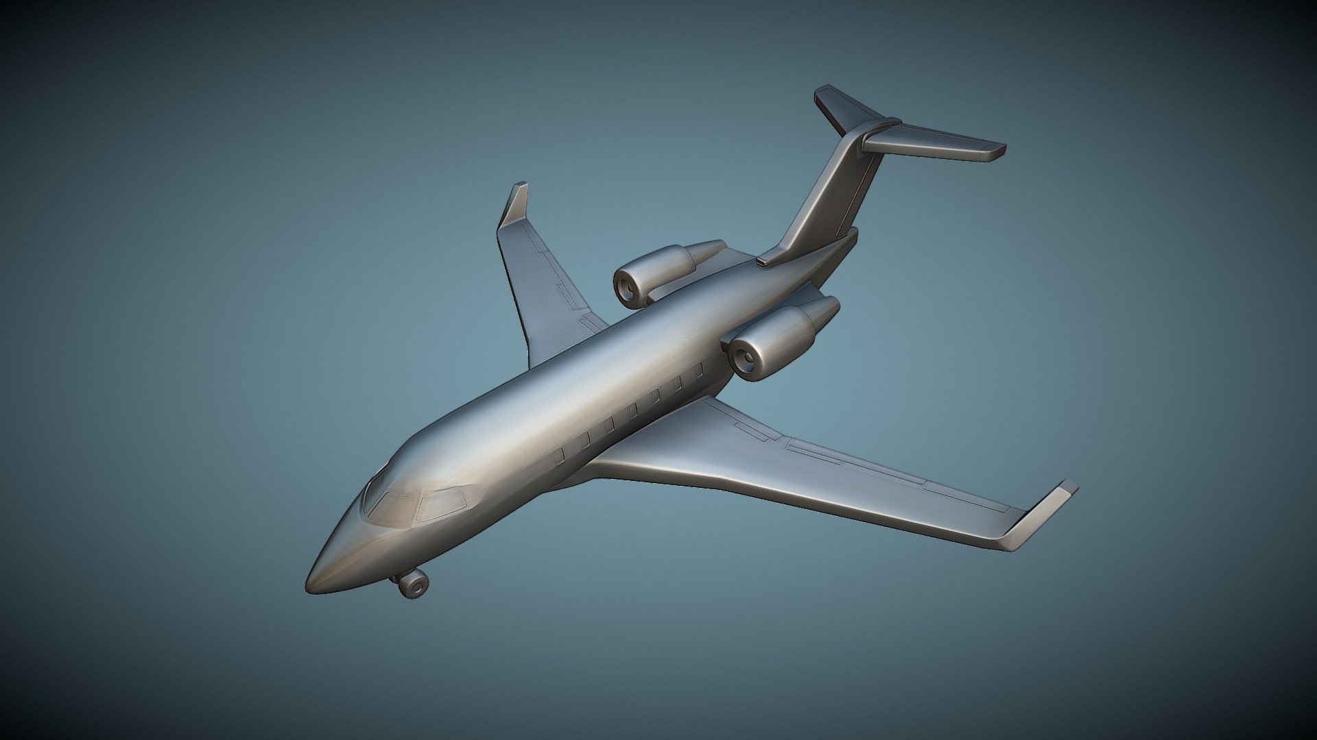 Bombardier Challenger 604 1/400 scale - 3D model by wwwitalik