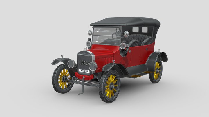 Low Poly Car - Ford Model T 1924 3D Model