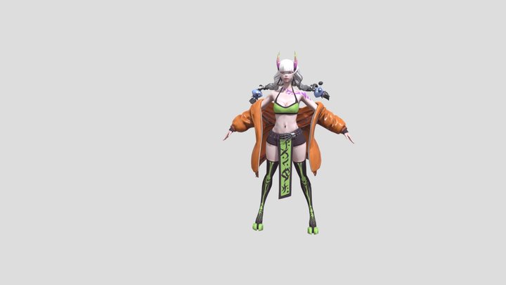 Female-character 3D Model