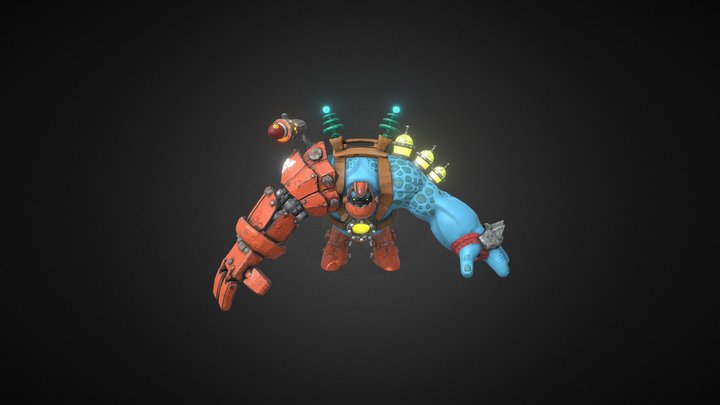 Golem Tech - Character for game 3D Model