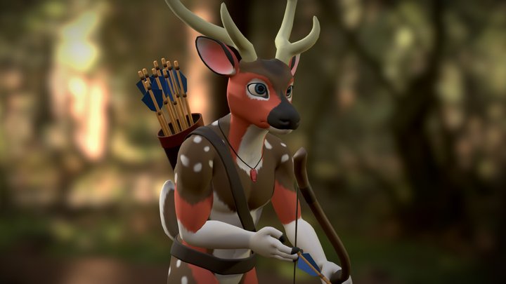 Suɲo the Deer 3D Model