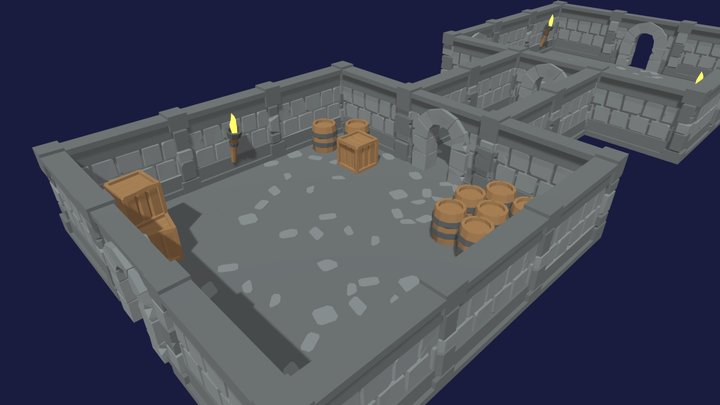Modular Dungeon Tutorial 3D Model