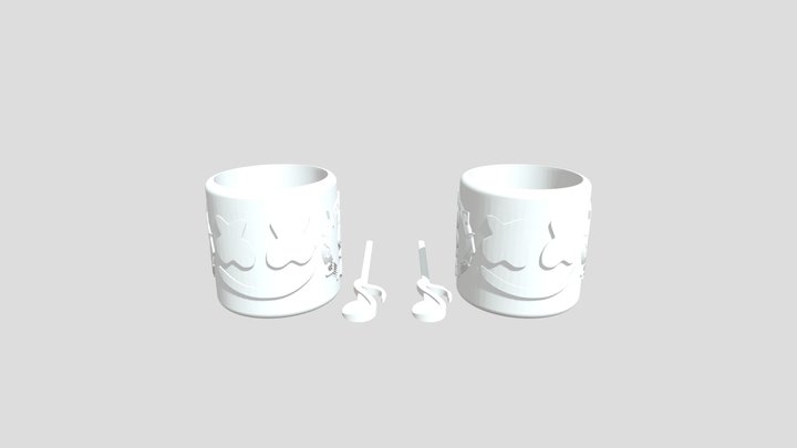 Marshmello Cup 3D Model