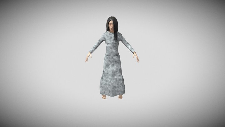 Female Ghost AR VR Low Poly Model 3D Model