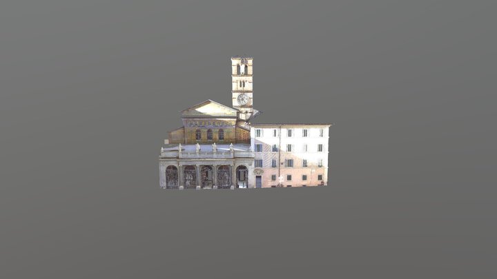 Basilica di S.Maria in Trastevere | Prospetto 3D Model