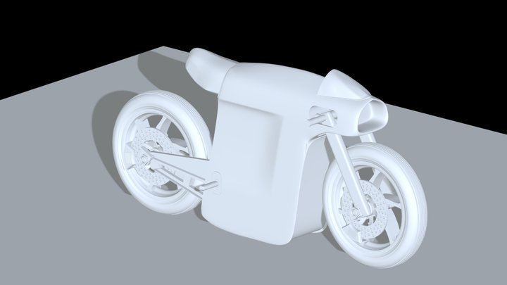 Custom Cafe Racer Motorcycle | CINEMA 4D 3D Model