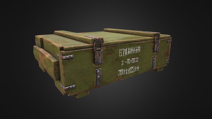 Chinese military ammo crate 3D Model
